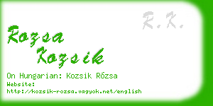 rozsa kozsik business card